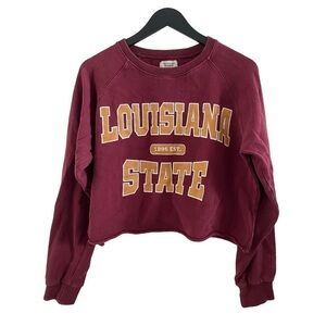 Paradise League Pull & Bear Louisana Cropped Sweatshirt I Size: S